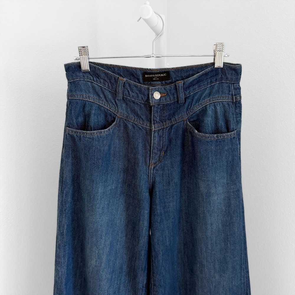 Banana Republic Size 4/27 Jeans Wide Leg Denim - Picture 2 of 6